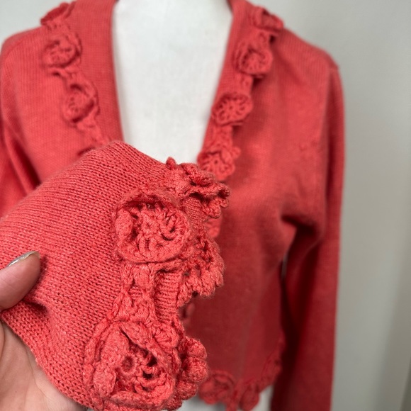 Jones  Wear Jeans Embroidered   Cardigan One Button Size XL - Picture 8 of 9